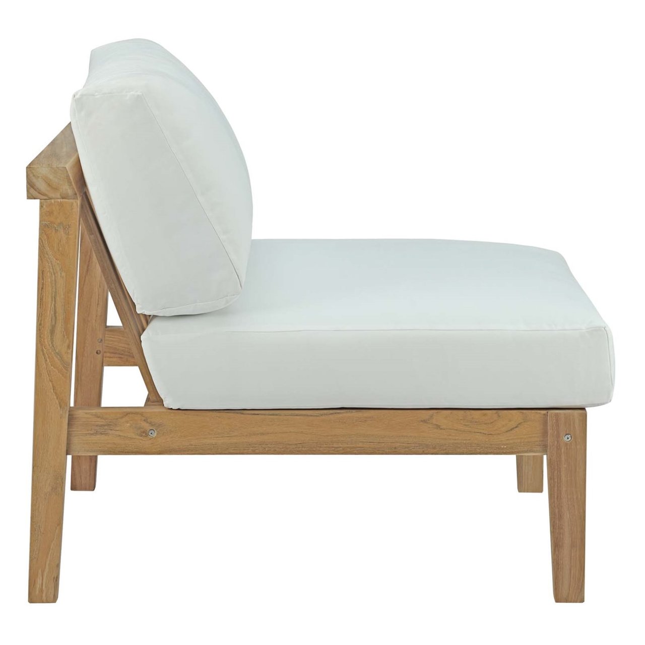 Bayport Outdoor Patio Teak Armless, White, Wood 11777