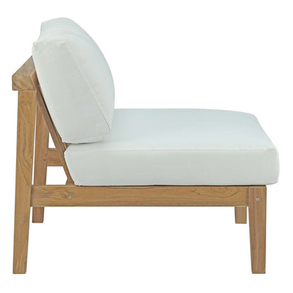 Bayport Outdoor Patio Teak Armless, White, Wood 11777