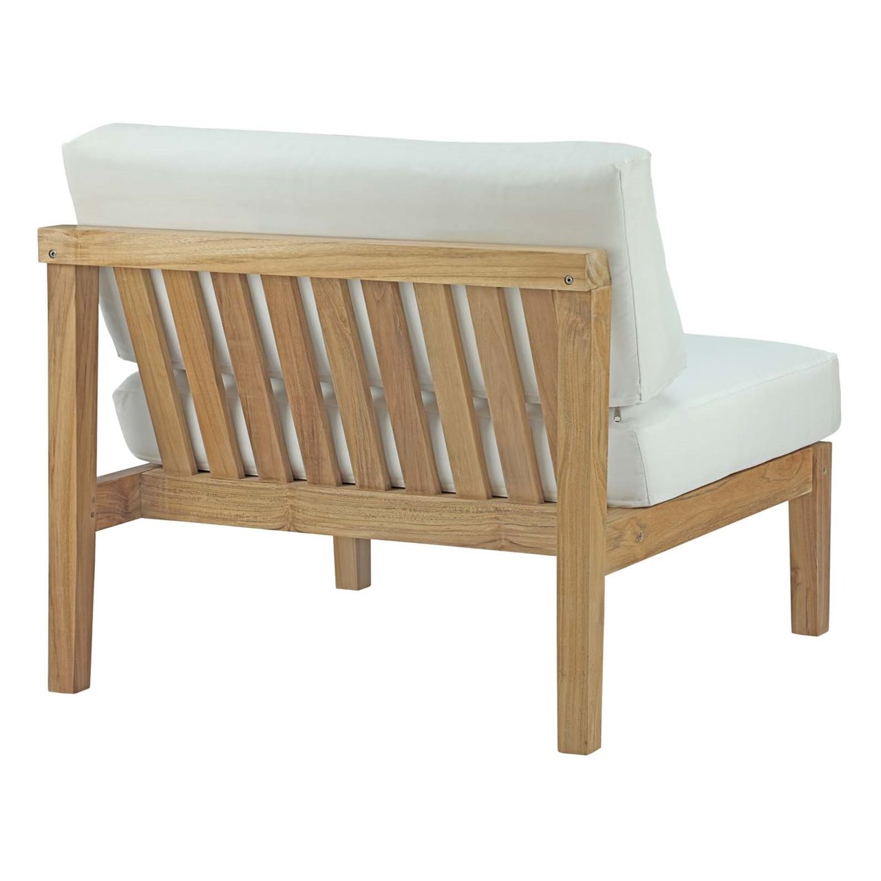 Bayport Outdoor Patio Teak Armless, White, Wood 11777