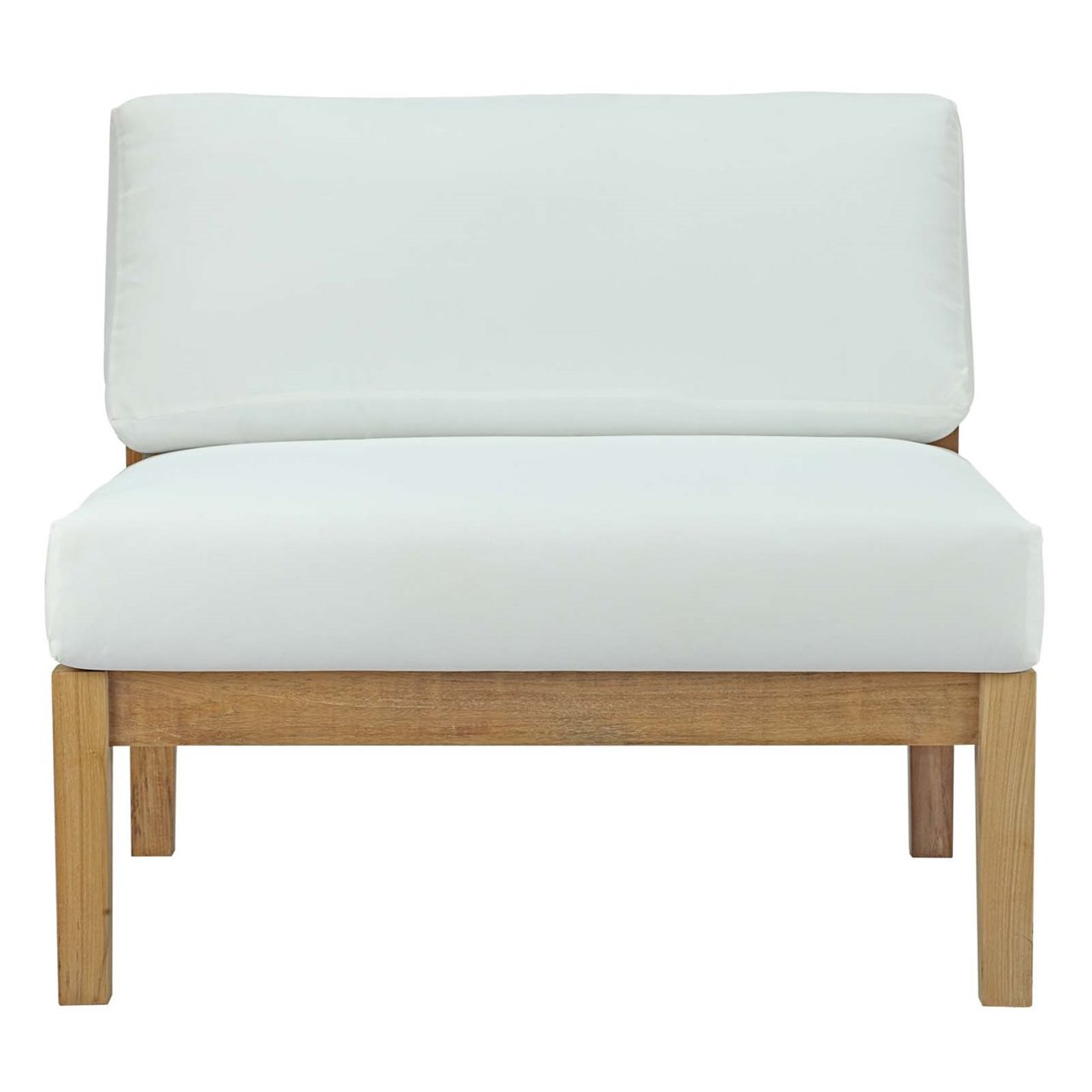 Bayport Outdoor Patio Teak Armless, White, Wood 11777