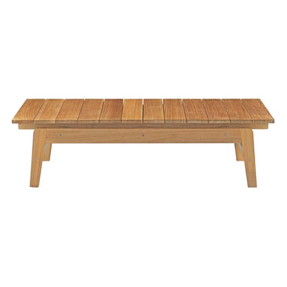 Bayport Outdoor Patio Teak Coffee Table, Brown, Wood 11779