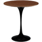 Lippa Wood Top Side Table in Black
