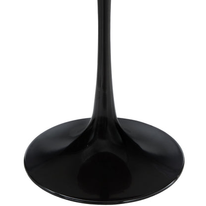 Lippa Wood Top Side Table in Black