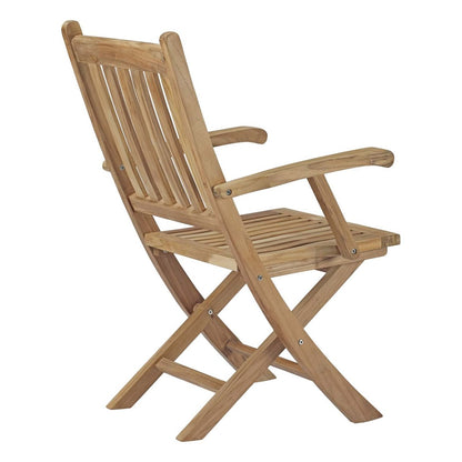 Marina Outdoor Patio Teak Folding Chair, Brown, Wood 11783
