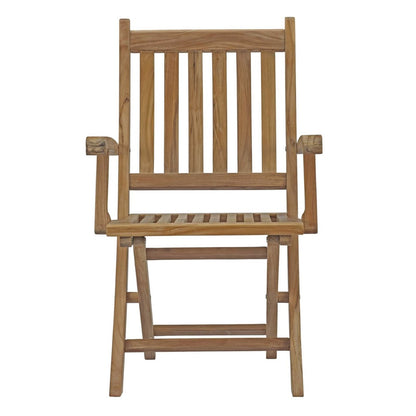 Marina Outdoor Patio Teak Folding Chair, Brown, Wood 11783