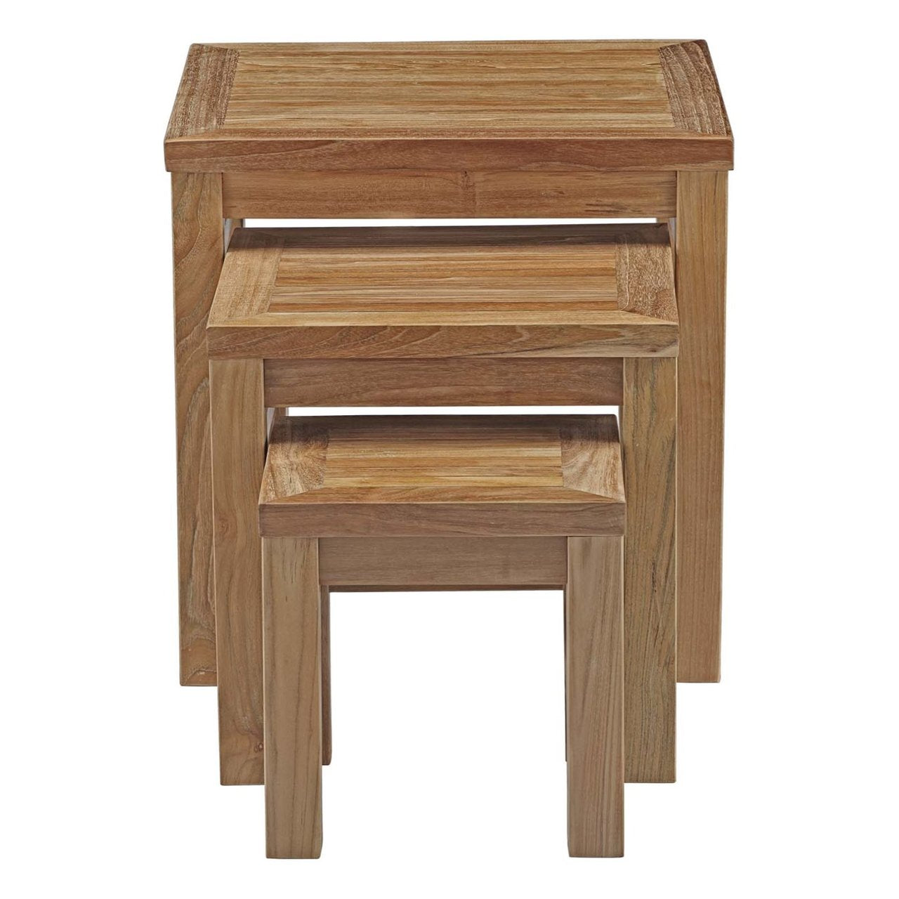 Marina Outdoor Patio Teak Nesting Table, Brown, Wood 13162
