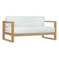 Upland Outdoor Patio Teak Sofa, White, Wood 13164