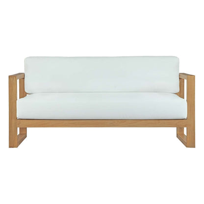Upland Outdoor Patio Teak Sofa, White, Wood 13164