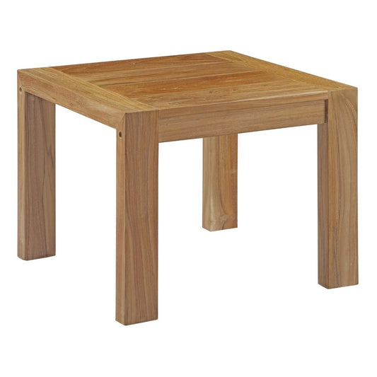 Upland Outdoor Patio Wood Side Table, Brown, Wood 13166