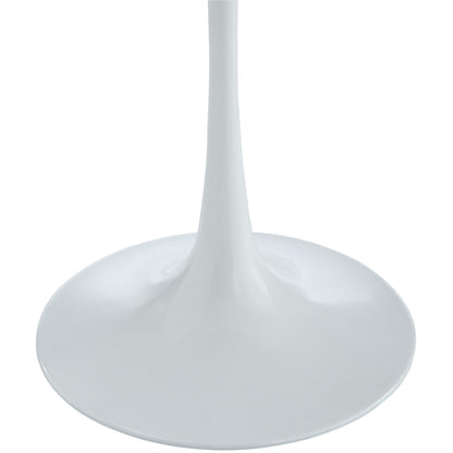 Lippa Wood Top Side Table in White