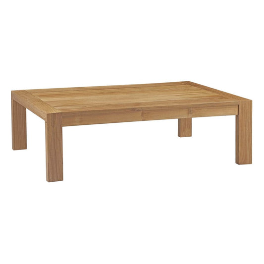 Upland Outdoor Patio Wood Coffee Table, Brown, Wood 13167