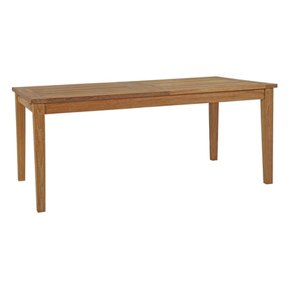 Marina Extendable Outdoor Patio Teak Dining Table, Brown, Wood 13171