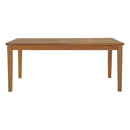 Marina Extendable Outdoor Patio Teak Dining Table, Brown, Wood 13171