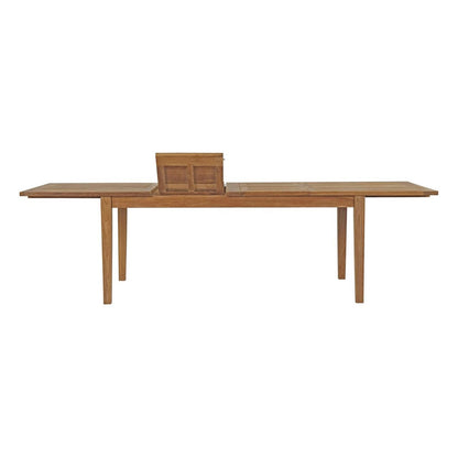 Marina Extendable Outdoor Patio Teak Dining Table, Brown, Wood 13171