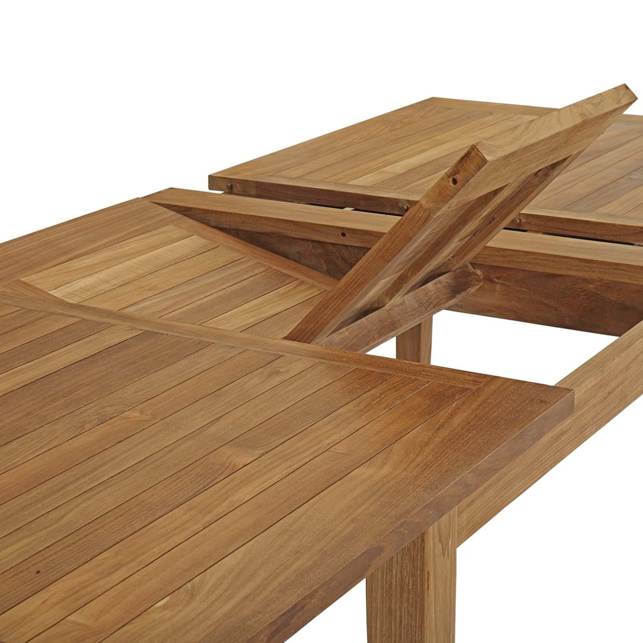 Marina Extendable Outdoor Patio Teak Dining Table, Brown, Wood 13171