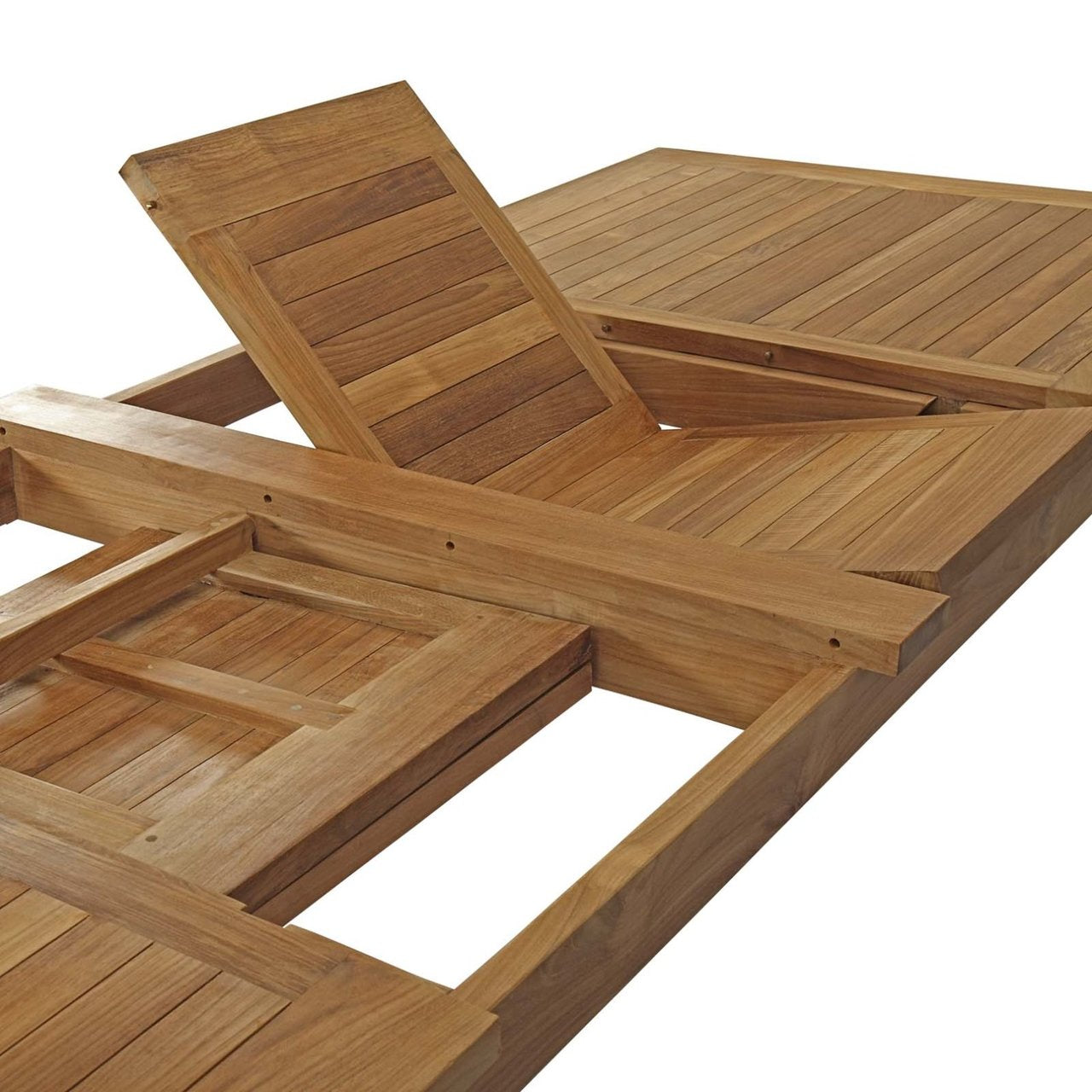 Marina Extendable Outdoor Patio Teak Dining Table, Brown, Wood 13171
