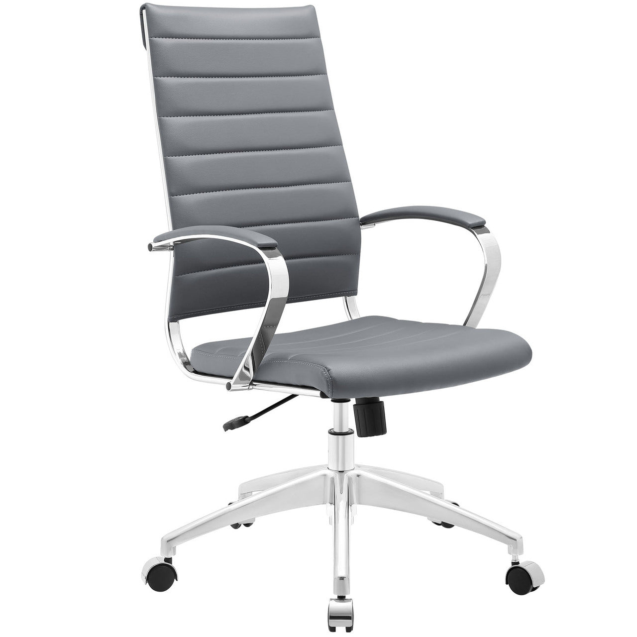 Jive Highback Office Chair, Grey Faux Leather