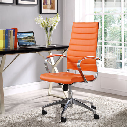Jive Highback Office Chair, Orange Faux Leather