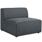 Mingle Fabric Armless, Grey, Fabric 13188