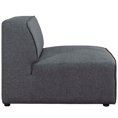 Mingle Fabric Armless, Grey, Fabric 13188