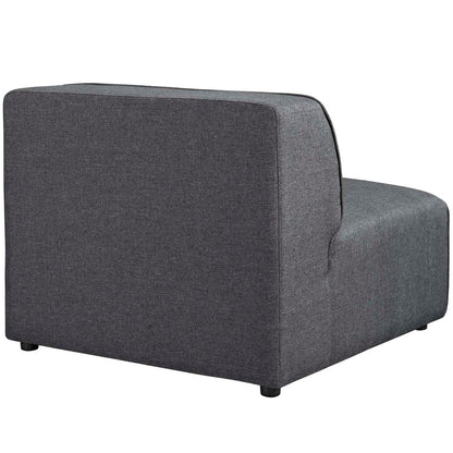 Mingle Fabric Armless, Grey, Fabric 13188