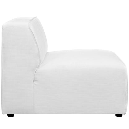 Mingle Fabric Armless, White, Fabric 13190