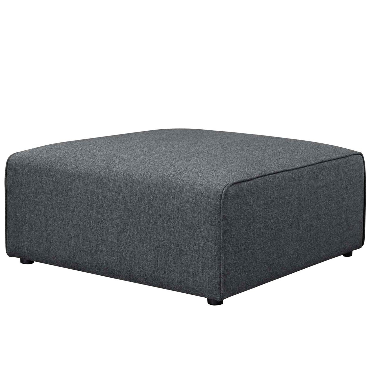 Mingle Fabric Ottoman, Grey, Fabric 13192