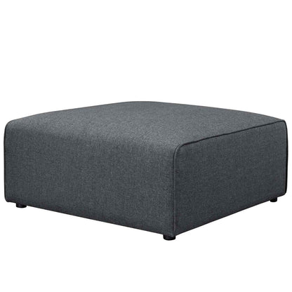 Mingle Fabric Ottoman, Grey, Fabric 13192