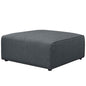 Mingle Fabric Ottoman, Grey, Fabric 13192