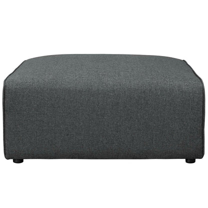 Mingle Fabric Ottoman, Grey, Fabric 13192
