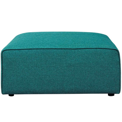 Mingle Fabric Ottoman , Blue, Fabric 13193