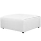 Mingle Fabric Ottoman, White, Fabric 13194