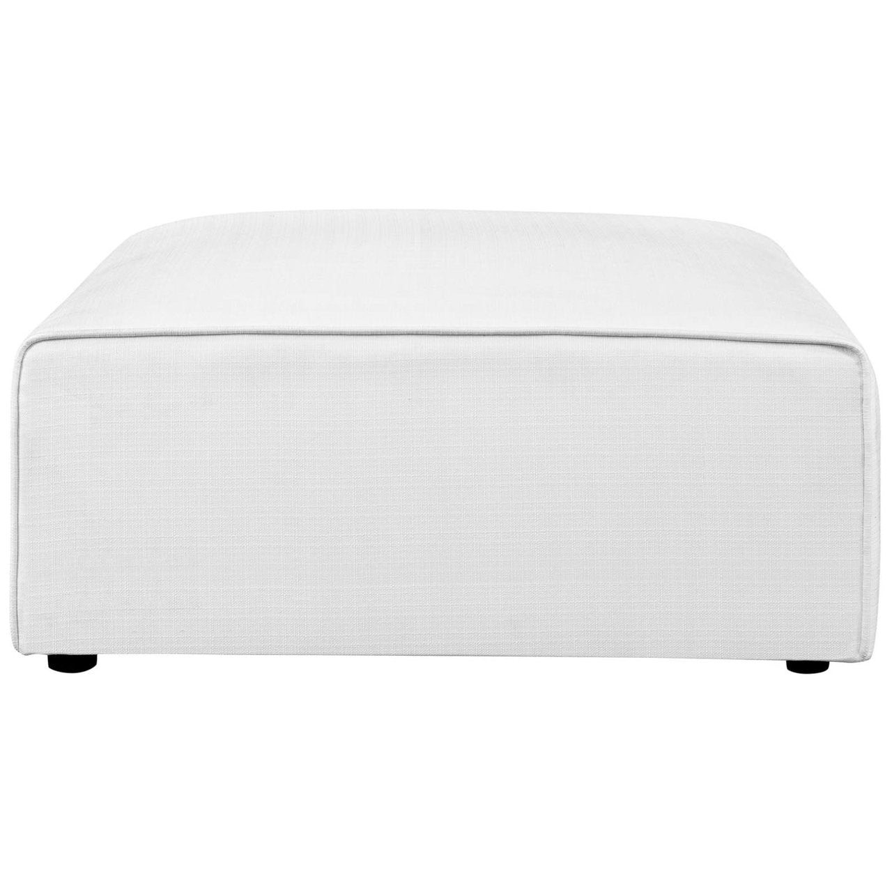 Mingle Fabric Ottoman, White, Fabric 13194