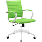Jive Mid Back Office Chair, Green Faux Leather