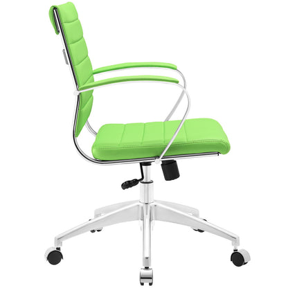 Jive Mid Back Office Chair, Green Faux Leather