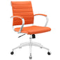 Jive Mid Back Office Chair, Orange Faux Leather