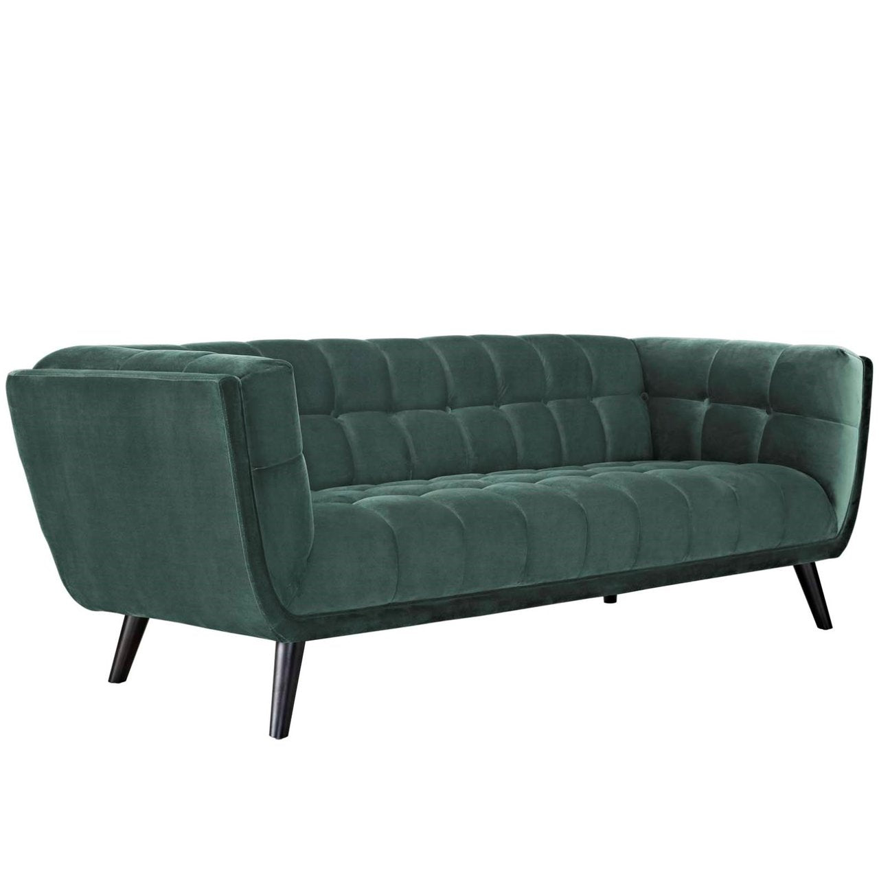 Bestow Velvet Sofa, Green, Fabric 13199
