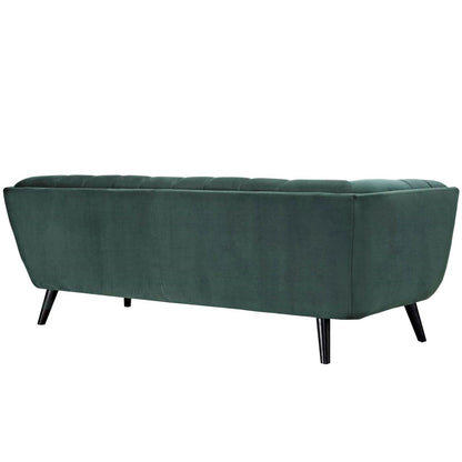 Bestow Velvet Sofa, Green, Fabric 13199