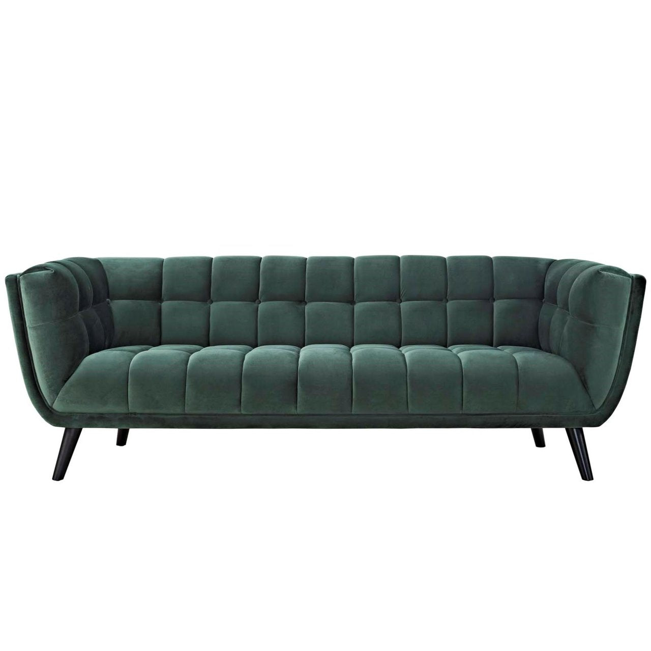 Bestow Velvet Sofa, Green, Fabric 13199
