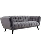 Bestow Velvet Sofa, Grey, Fabric 13200
