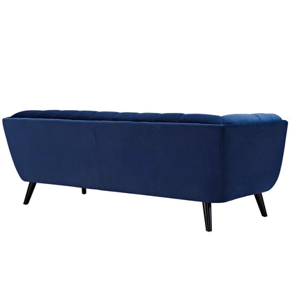Bestow Velvet Sofa, Navy, Fabric 13201