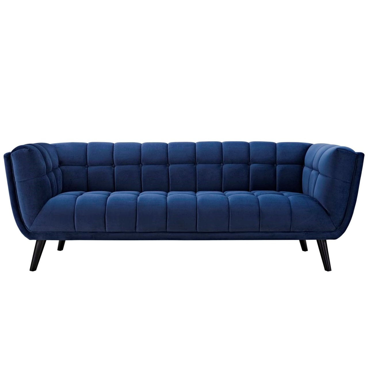 Bestow Velvet Sofa, Navy, Fabric 13201
