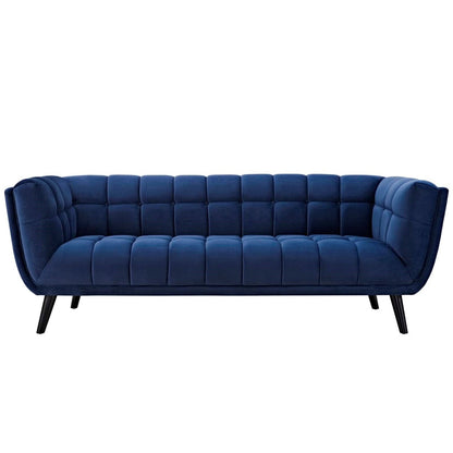 Bestow Velvet Sofa, Navy, Fabric 13201