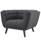 Bestow Upholstered Fabric Armchair, Fabric, Grey Gray 13642