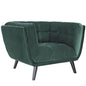Bestow Velvet Armchair, Green, Fabric 13202