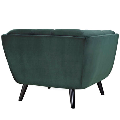 Bestow Velvet Armchair, Green, Fabric 13202