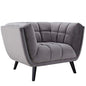 Bestow Velvet Armchair, Grey, Fabric 13203