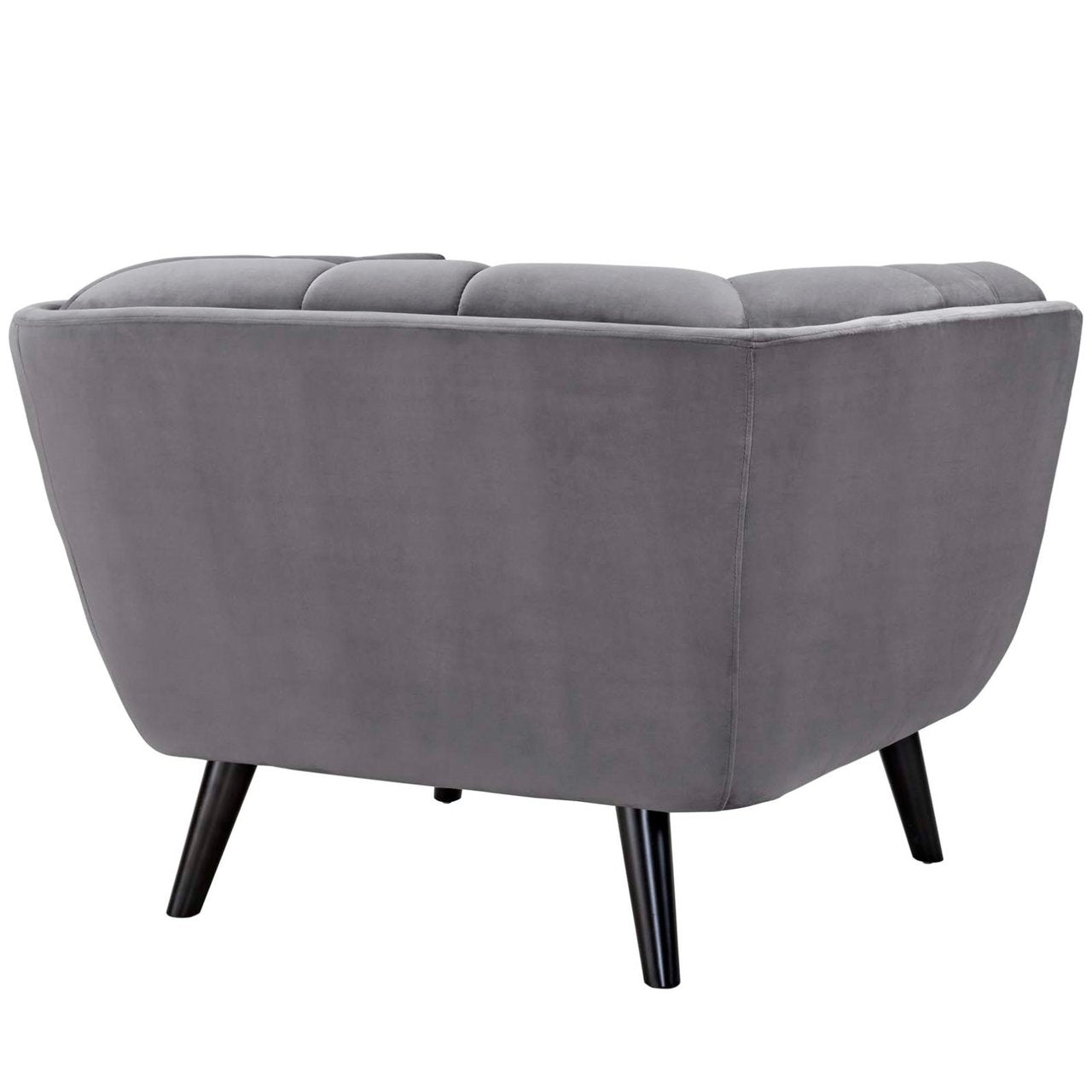 Bestow Velvet Armchair, Grey, Fabric 13203