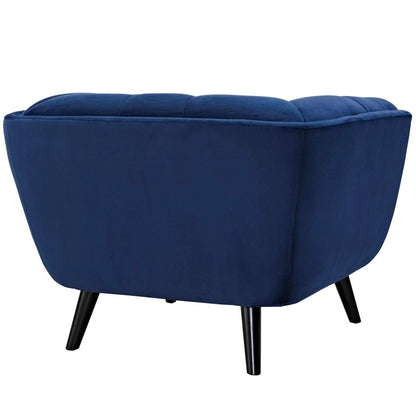 Bestow Velvet Armchair, Navy, Fabric 13204