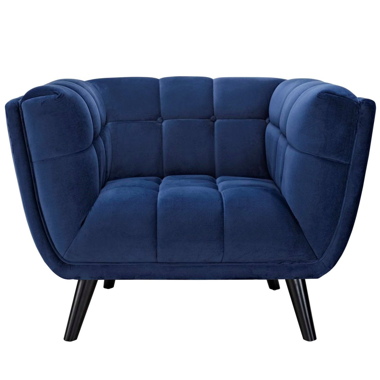 Bestow Velvet Armchair, Navy, Fabric 13204